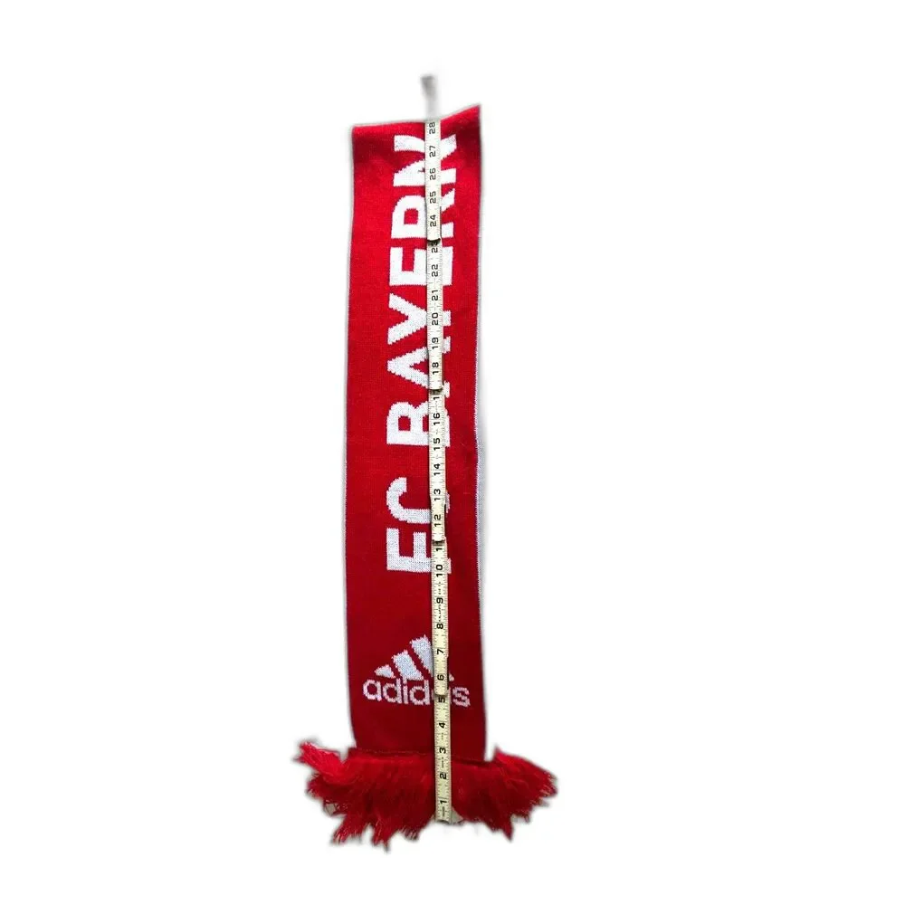 adidas FC Bayern Munchen Winter Scarf New MLS Soccer Adult OS Red Munich Germany